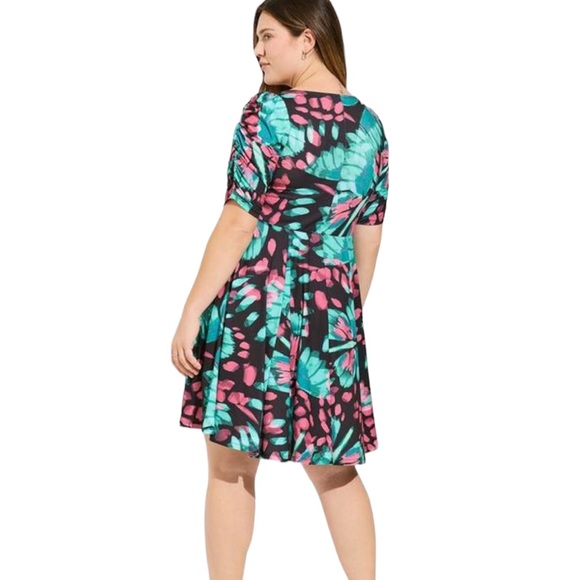 NWT Mini Studio Knit Cinch Front Skater Dress |18/20 - Picture 8 of 12